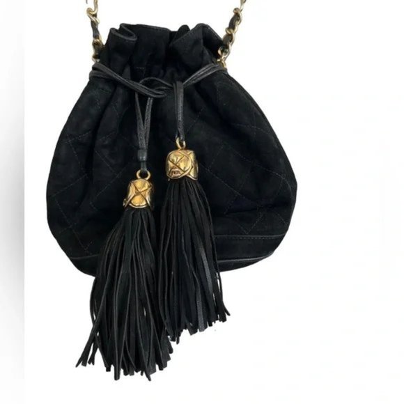 CHANEL QUILTED TASSEL BUCKET BAG - Picture 1 of 16